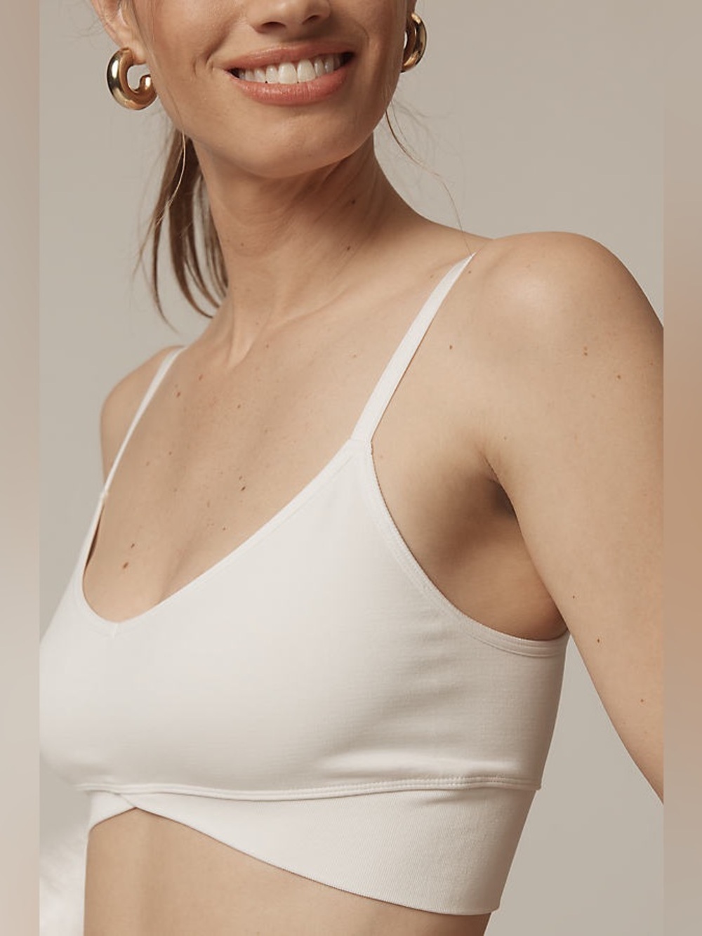 🏷️ NWT Anthropologie LyreBird Skin Seamless Wrap Bra, Vanilla